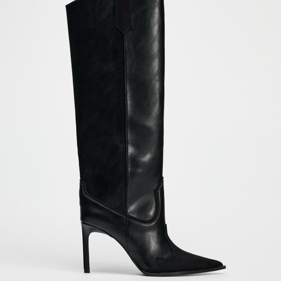 ZARA THIN HEEL COWBOY BOOTS - Picture 3 of 6